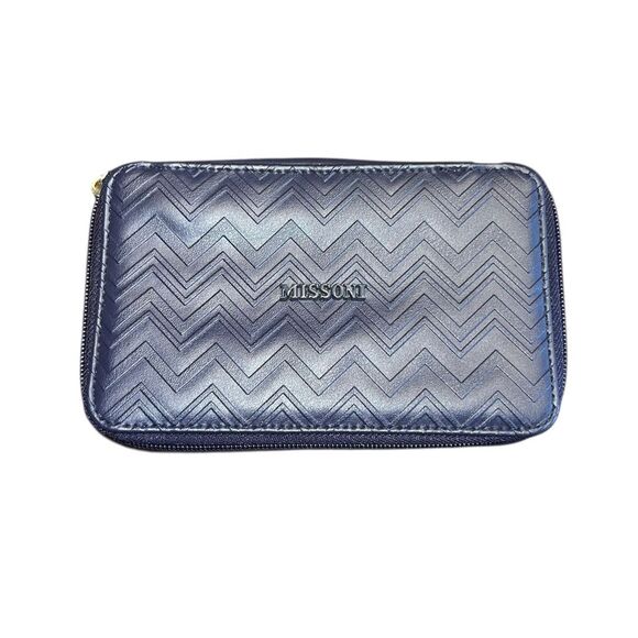 Missoni Exclusive Delta One Travel Case Pouch Blue Wave Zipper Ltd Edition - Picture 1 of 5